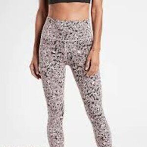 Athleta Elation Textured 7/8 Tights Shiraz Paisley White Size XS